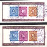 Alliierte Besetzung Gemeinschaftsaugaben Block 12 A+ B gestempelt geprüft Schlegel BPP