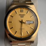 SEIKO 5 Automatic 21 Jewels 39mm - Day Date Funktion - Vintage - vergoldet