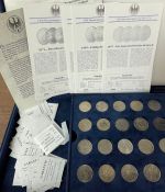 72 x 5 DM Silberadler 1951-1974 Heiermann - komplett ohne 1958 J