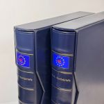 2x Deutsche Post EURO-NUMISBRIEFE Ringbinder mit Kassette - 6 Ringe Mechanik gebraucht