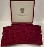 Münzkassette Österreich für 48 Silber-Gedenkmünzen 25/50/100/500 Schilling