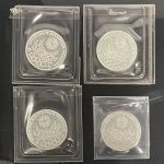 4 x 10 DM original PP - Olympiade 1972 München - Olympisches Feuer - Silber