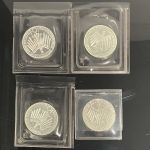 4 x 10 DM original PP - Olympiade 1972 München - SPIRALE - Silber
