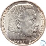 5 RM Reichsmark 1935 A, Hindenburg , J.360, Silber, ERHALTUNG - Prachtstück!