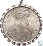 Maria Theresia Taler 1780 mit Fassung und Anhänger - wunderschön!