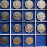 18x UdSSR Sowjetunion / Russland - 12 x 5 Rubel, 3 x 3 Rubel, 3 x 1 Rubel