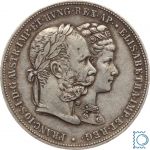 Österreich 1879 - Franz Joseph I. + Sissi Silberhochzeit - 2 Gulden