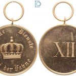 Preussen - Dienstabzeichen 2. Klasse 1913 für 12 Jahre - vergoldet