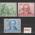Berlin 1949, Michel Nr. 61-63 gestempelt, geprüft Schlegel BPP - Goethe