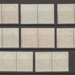 Bund 179y, 181y, 183y-186y, 259-260y postfrisch waagerechte Paare Heuss lumogen