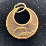 8 KARAT GOLD Anhänger FISCHE - 333 | 2,94 g - Sternzeichen Tiere - 20mm ⌀