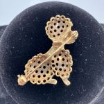 8 KARAT GOLD Brosche PUDEL - 333 | 3,5g - Sternzeichen Tiere - 31mm hoch