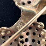 8 KARAT GOLD Brosche PUDEL - 333 | 3,5g - Sternzeichen Tiere - 31mm hoch