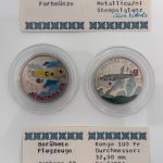 2x Farbmünze Berühmte Flugzeuge Albatros D II & Junkers 52 - 12,9g st