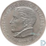 5 DM Freiherr von Eichendorff 1957 J - Silber Gedenkmünze - Jäger 391