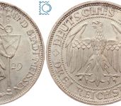Weimar 3 Mark 1929 E, 100 Jahre Burg und Stadt Meissen, J.338, Silber