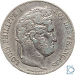 Frankreich, 5 Francs, 1844 A Paris, Louis Philippe (1830-1848)