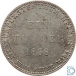 Hessen Kassel, Taler 1838, Wilhelm II. u. Friedrich Wilhelm, s-ss | Variante!
