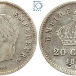 Frankreich 20 cent 1867 A Paris - Napoleon III. - Silber
