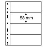 60 x Leuchtturm OPTIMA-Hüllen klar transparent 4 C - gebraucht / teils vergilbt