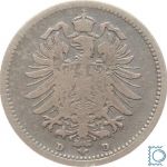 Deutsches Reich Kaiserreich, 20 Pfennig 1876 D, Silber, J.5