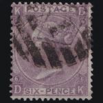Großbritannien MiNr. 29 Pl. 6 gestempelt – Königin Viktoria 21.6.1867