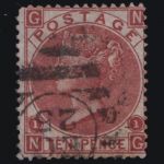 Großbritannien MiNr. 32 Pl. 1 gestempelt – Königin Viktoria 1.7.1867