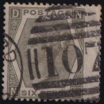 Großbritannien MiNr. 39 Pl. 12 mit Breitrand gestempelt – Königin Viktoria