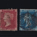 Großbritannien MiNr. 8 B + 9 B gez. K 14 – Königin Viktoria Oktober 1850