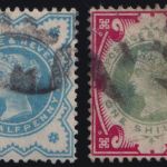 Großbritannien MiNr. 100-01 gestempelt – Königin Viktoria 11. Juli 1900