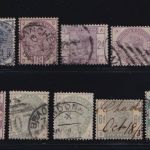 Großbritannien MiNr. 72-79, 81 gestempelt – Königin Viktoria Wz. 11 1883