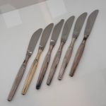 WMF MADRID 90er Silberauflage - 6x Messer / Tafelmesser - 21,7cm