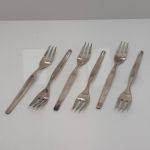 WMF MADRID 90er Silberauflage - 6x Kuchengabeln / Gabeln klein - 15,6cm