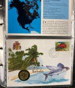 NUMISBRIEFE aus aller Welt - Album mit 35 Numisbriefen inkl. Kassette