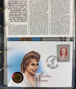 NUMISBRIEFE aus aller Welt - Album mit 35 Numisbriefen inkl. Kassette