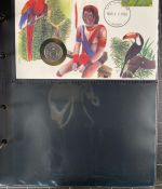 NUMISBRIEFE aus aller Welt - Album mit 35 Numisbriefen inkl. Kassette