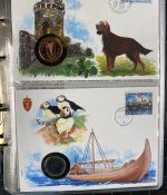 NUMISBRIEFE aus aller Welt - Album mit 22 Numisbriefen inkl. Kassette