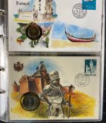 NUMISBRIEFE aus aller Welt - Album mit 22 Numisbriefen inkl. Kassette