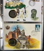 NUMISBRIEFE aus aller Welt - Album mit 22 Numisbriefen inkl. Kassette