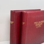 2x Lindner Ringbinder 1102Y Rot - Aufschrifft "750 Jahre Berlin" gebraucht