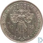 Weimar 3 Mark 1929 E, 100 Jahre Burg und Stadt Meissen, J.338, Silber