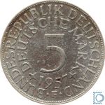 5 Deutsche Mark 1957 F - Silberadler 1951-1974 - Jaeger 387