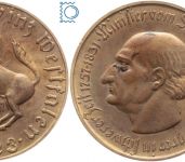 Notgeld Westfalen, 5 Millionen 1923, Minister von Stein, Jäger N22