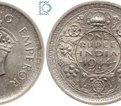 Indien 1 Rupie 1944 L (Lahore), Georg VI. (1936-1947)