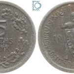 Original Spielgeld 5 Reichsmark 1925 A, Jahrtausendfeier der Rheinlande, Eisen