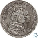 PREUSSEN, Wilhelm I. + Augusta, 1861 A - Krönungstaler, J.87 - Silber