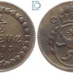 Pfalz, Kurlinie, 1/2 Kreuzer 1773 Mannheim Karl Theodor 1743-1799
