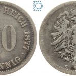 Kaiserreich, 50 Pfennig 1877 E, Wilhelm I., Silber, Jäger 7