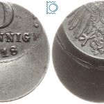Kaiserreich, 5 Pfennig 1918 F, 50% dezentrierte Fehlprägung, vz+