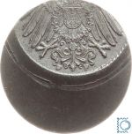 Kaiserreich, 5 Pfennig 1918 F, 50% dezentrierte Fehlprägung, vz+